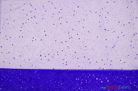 Tulle Glitter With Sequins Polyester Fabric - Glitter Embellished Sheer Tulle, Multiple Colors, 58/60" Width (1 Yard)