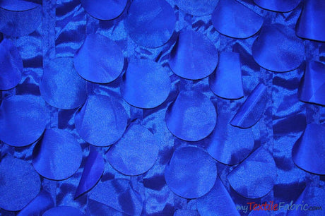 Petal Taffeta Polyester Fabric - Round Petal Texture, 57" Width, Multiple Colors (1 Yard)