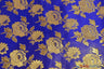 Oriental Metallic Flower Brocade Polyester Fabric - Metallic Brocade, 58" Wide (1 Yard)
