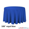 108 Inch Round Polyester Seamless Tablecloth Fabric - Solid Color, 108" Diameter (By Piece)