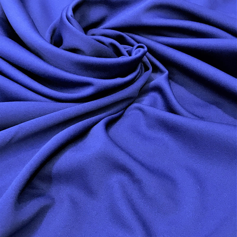 Royal Blue Scuba Polyester Fabric - Royal Blue, Knit, 59"-60" Width