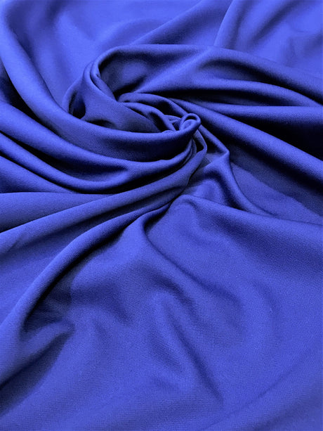 Royal Blue Scuba Polyester Fabric - Royal Blue, Knit, 59"-60" Width