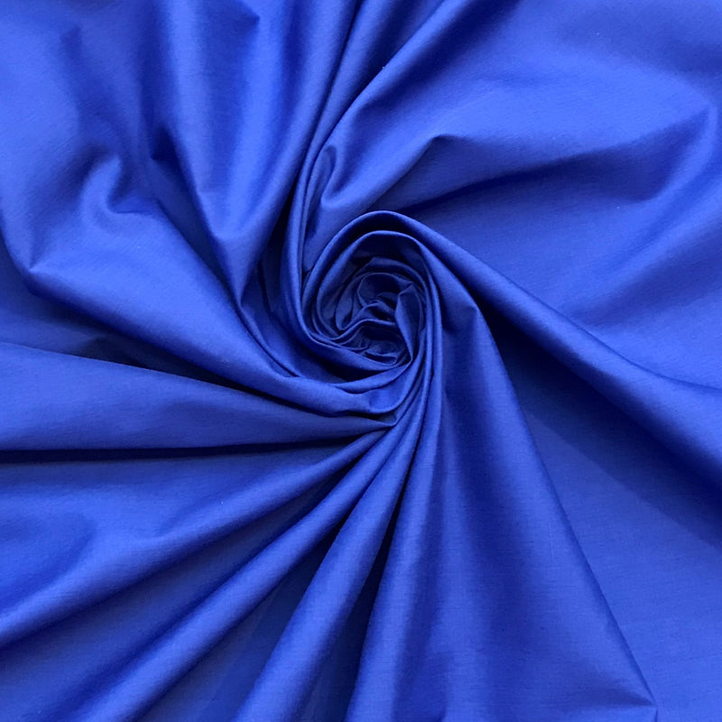 Royal Blue Poly Cotton Fabric - Royal Blue, 59/60" Width (1 Yard)