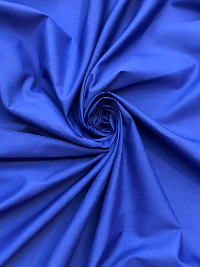 Royal Blue Poly Cotton Fabric - Royal Blue, 59/60" Width (1 Yard)