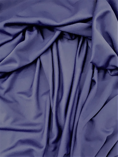 Scuba Polyester Fabric - Navy Blue, 59"-60" Width