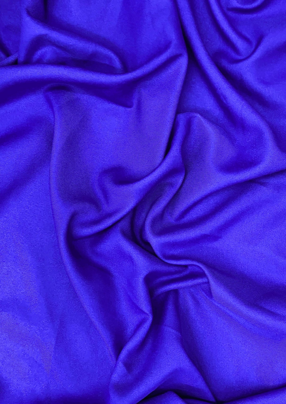Gabardine Royal Blue Polyester Fabric - Royal Blue, 59/60" Width