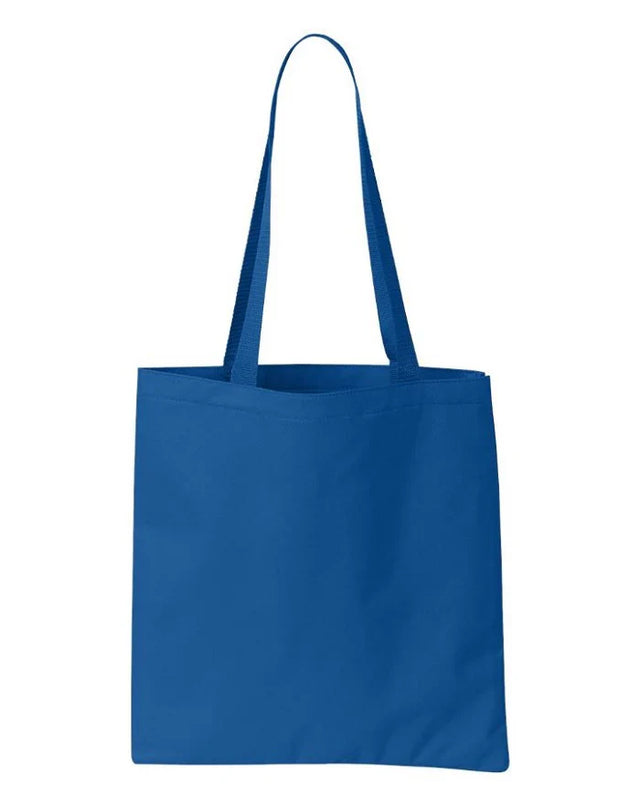 Small Tote Bag Polyester PVC Fabric - Royal Blue, Gusseted Bottom, 14 3/4" W X 13 3/4" H (One Size)