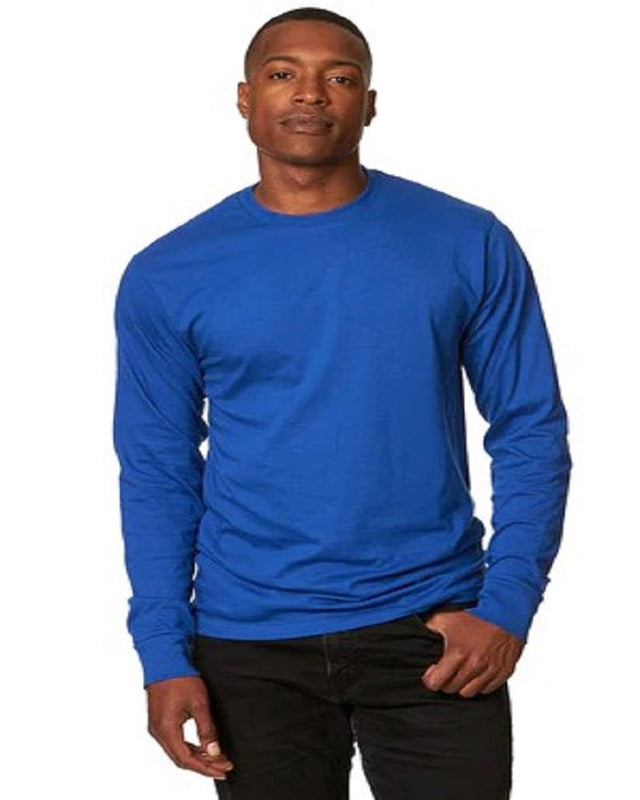 Lucky Friends 1501 Long Sleeve Cotton Fabric - Royal, Adult Long Sleeve Shirt (1 Unit)