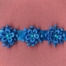 Beaded 3D Guipure Floral Lace Trimming 100 Percent Polyester Fabric - Floral Beaded Lace Trim, 1" Width (1 Yard)