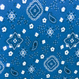Paisley Bandana Royal Blue Poly Cotton Fabric,