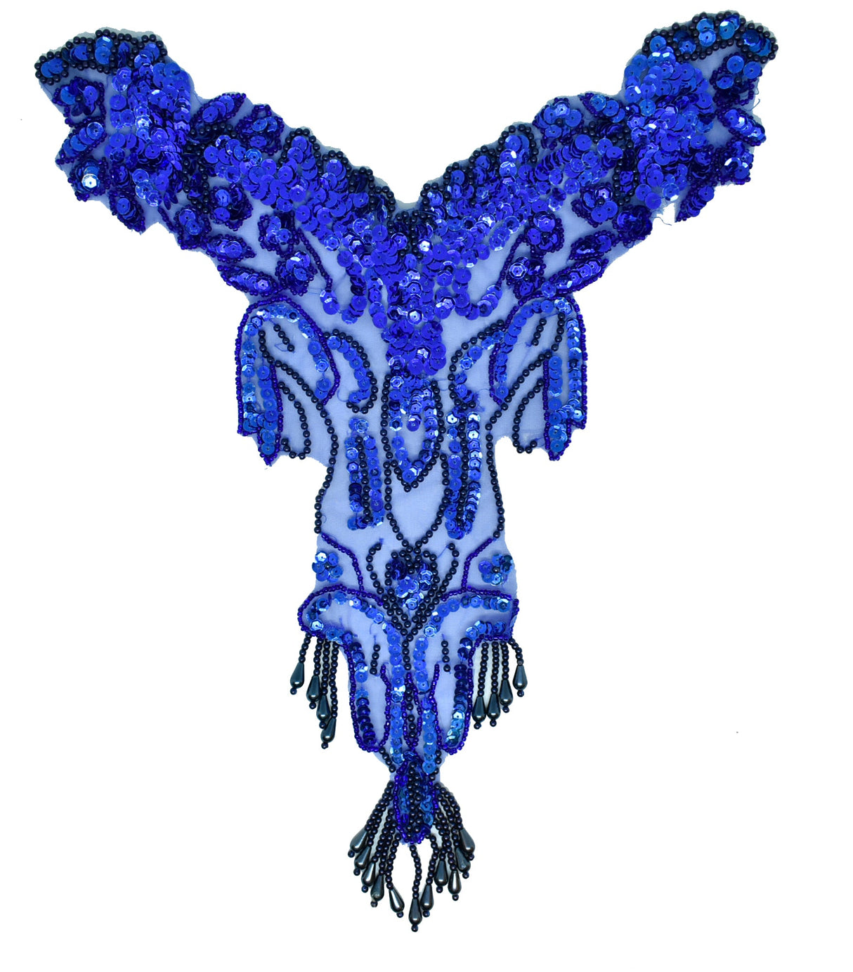 Beaded Sequins Applique 12x12 Dangling