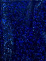 Shattered Holographic Honeycomb Nylon Spandex Fabric - Green, Royal, Red, Iridescent Black, Silver, Pink, Chartreuse, White, Gold, 58" Wide