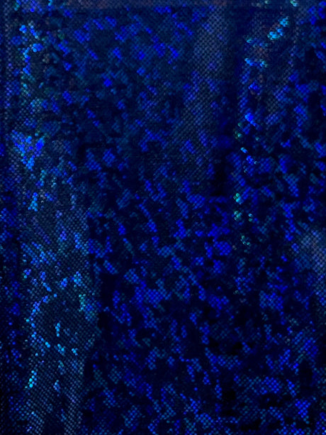 Shattered Holographic Honeycomb Nylon Spandex Fabric - Green, Royal, Red, Iridescent Black, Silver, Pink, Chartreuse, White, Gold, 58" Wide