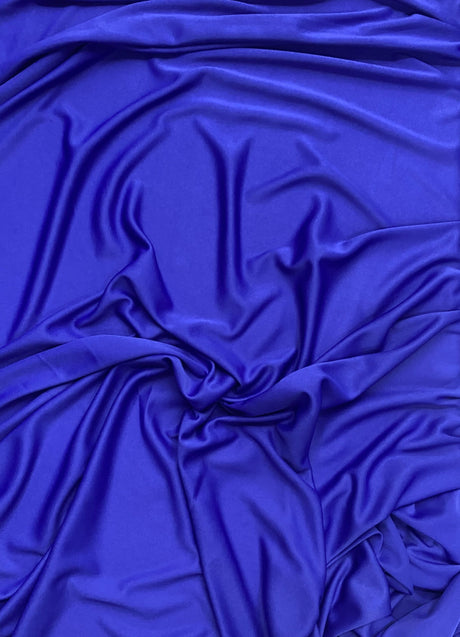 Stretch Lining Polyester Fabric - Royal Blue, Matte Soft, 60" Width (1 Yard)