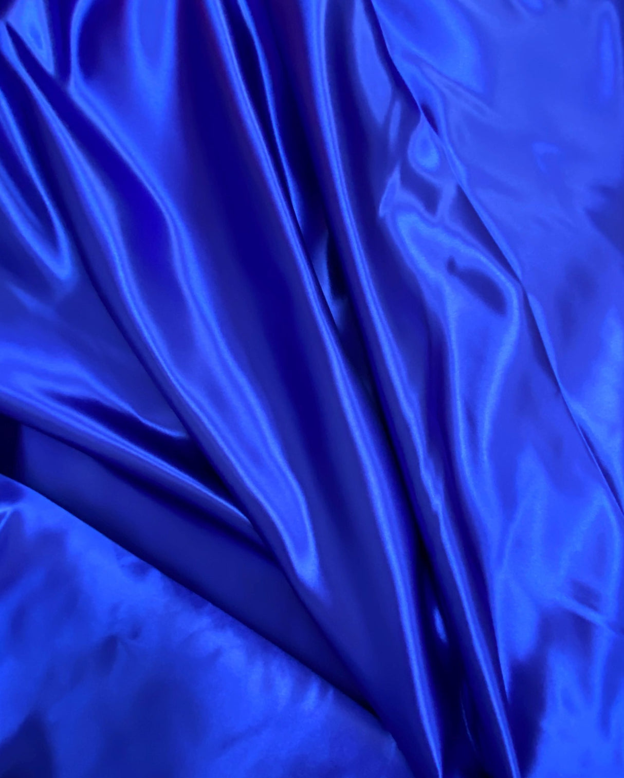 Royal Bridal Satin Fabric - Royal Blue, 58"-60" Width (1 Yard)
