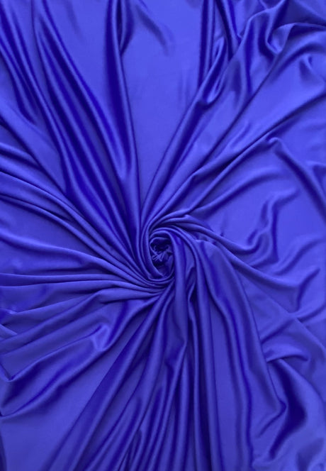 Stretch Lining Polyester Fabric - Royal Blue, Matte Soft, 60" Width (1 Yard)