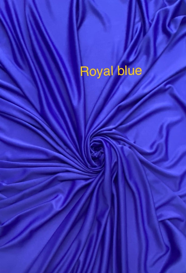 Stretch Lining Polyester Fabric - Royal Blue, Matte Soft, 60" Width (1 Yard)