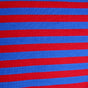 Cotton Lycra Knit Royal Blue and Red 3/8" Stripe