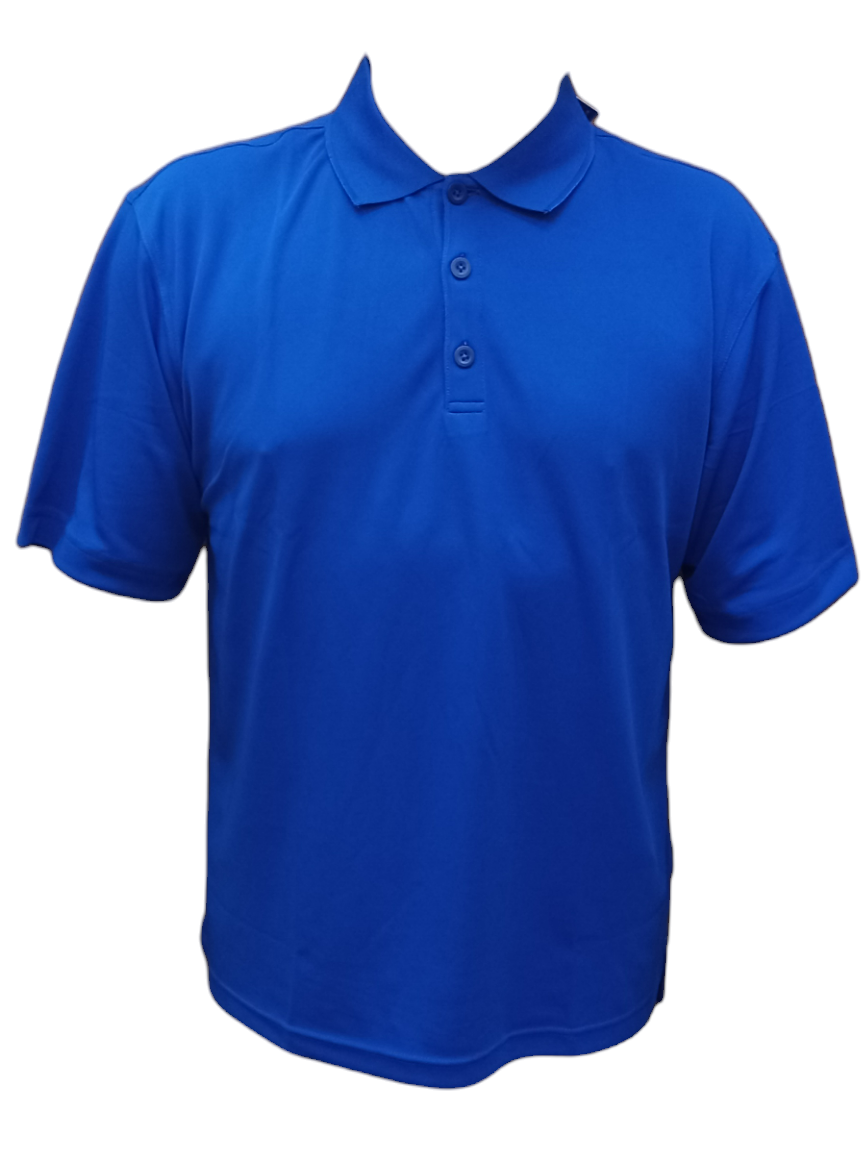 Vision Polo Coolon Polyester Fabric - Royal Blue, Regular Fit (1 Piece)