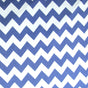 Cotton Lycra Knit Fabric Royal Blue Chevron on White