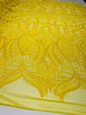 Royalty Sequin Damask 4 Way Stretch Mesh Fabric - Iridescent Sequin Damask, 54" Width (1 Yard)