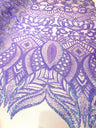 Royalty Sequin Damask 4 Way Stretch Mesh Fabric - Iridescent Sequin Damask, 54" Width (1 Yard)