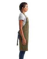 Unisex ‘Barley’ Contrast Stitch Recycled Bib Apron