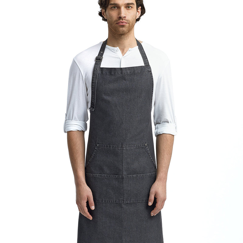 Unisex Jeans Stitch Denim Bib Apron
