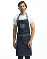 Unisex Domain Contrast Denim Bib Apron