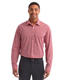 Camisa de algodón para hombre de manga larga con microcuadros vichy