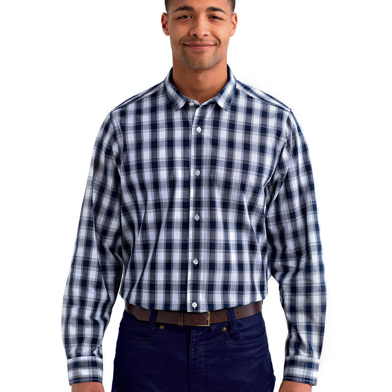 Men's Mulligan Check Long-Sleeve Cotton Shirt