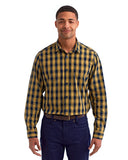 Camisa de algodón para hombre de manga larga con cuadros Mulligan