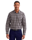 Camisa de algodón para hombre de manga larga con cuadros Mulligan