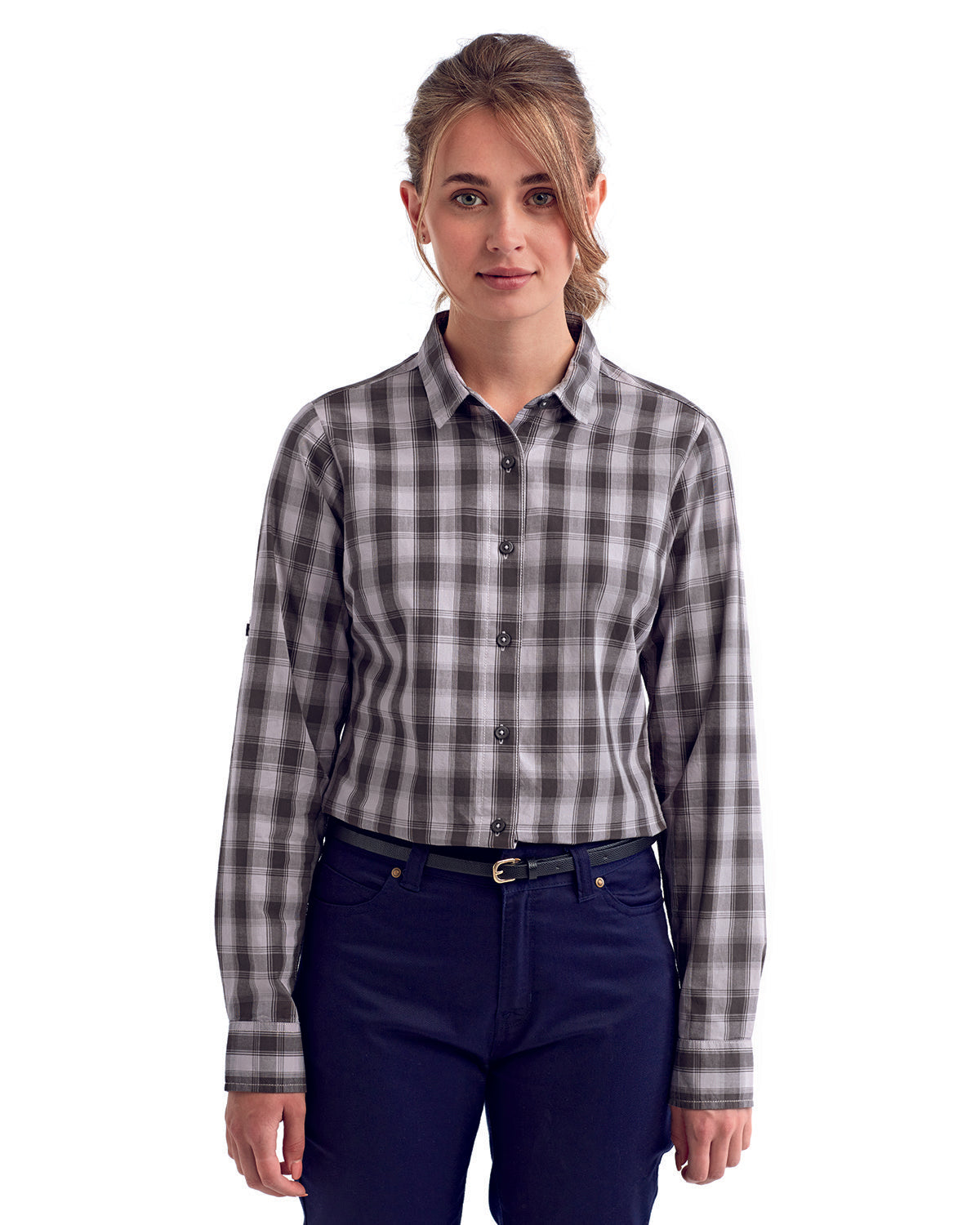 Ladies' Mulligan Check Long-Sleeve Cotton Shirt