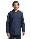 Chaqueta de chef unisex de mezclilla