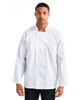 Unisex Studded Front Long-Sleeve Chef's Jacket