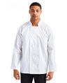 Unisex Studded Front Long-Sleeve Chef's Jacket