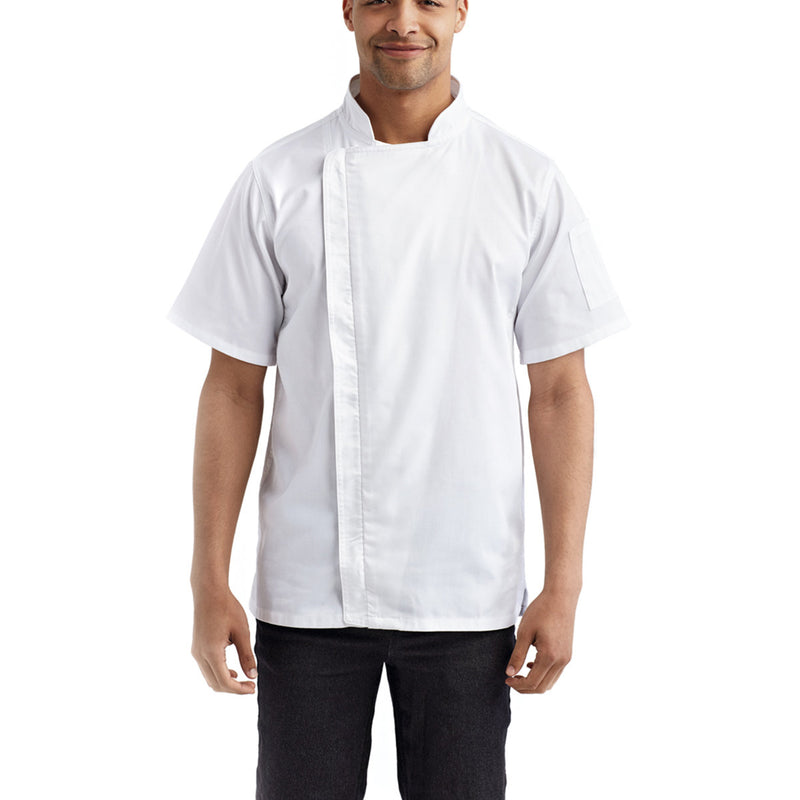 Unisex Zip-Close Short Sleeve Chef's Coat