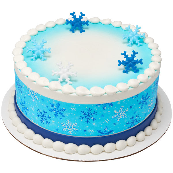 Blue Snowflake Cupcake Rings Cupcake Cake Decorating Rings 144