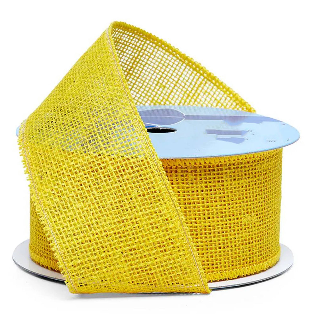 Burlap Wired Ribbon 2 1/2 '' X 10 yd Dandelion Color 1 / ROLL