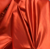 Rust Bridal Satin Polyester Fabric - Rust, 58"-60" Width (1 Yard)