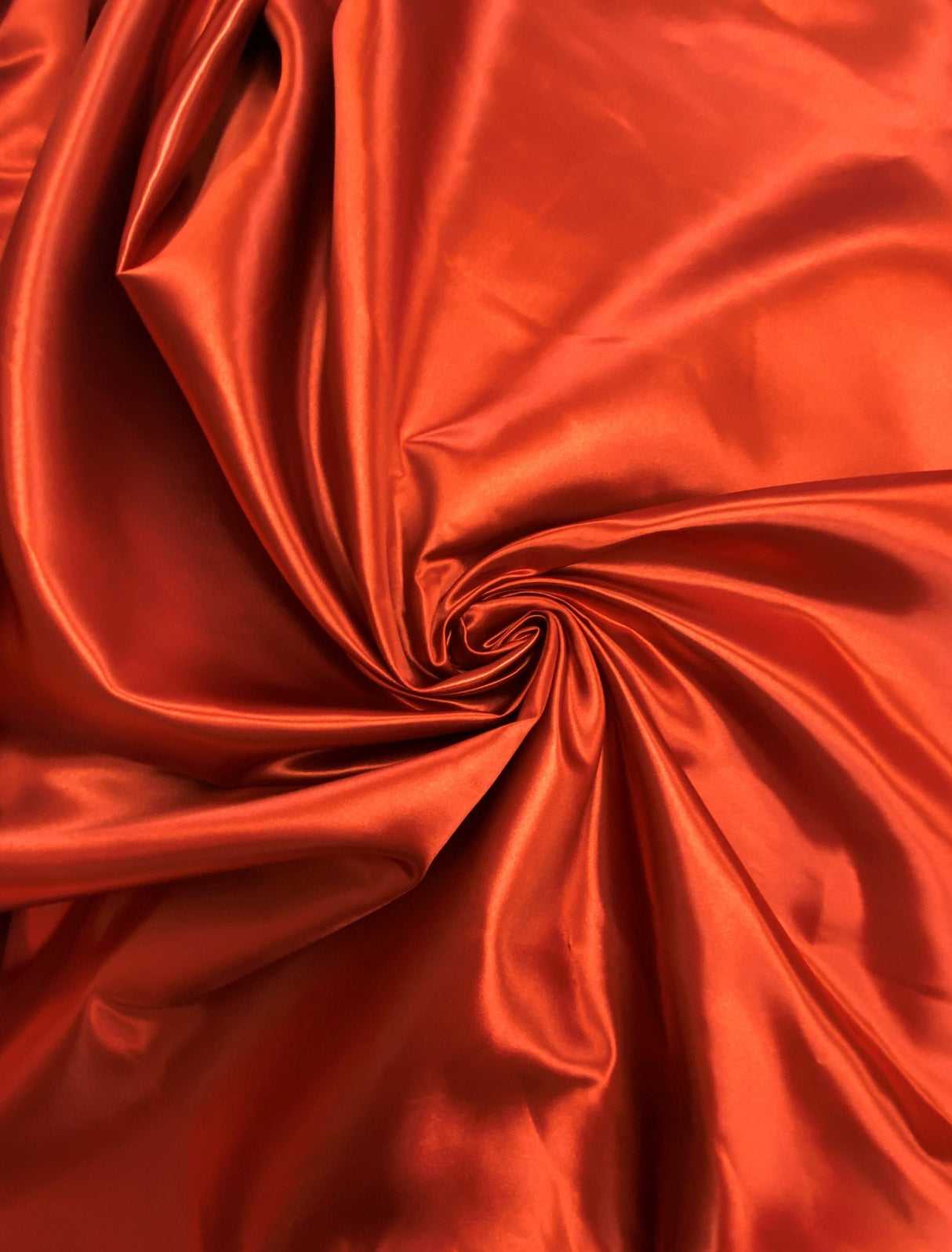 Rust Bridal Satin Polyester Fabric - Rust, 58"-60" Width (1 Yard)