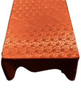 Square Tablecloth Roses Jacquard Satin Fabric - Roses Jacquard, 48" X 48" (1 Piece)