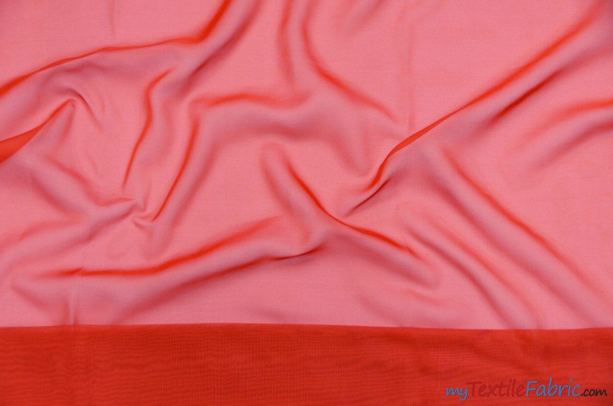 Polyester Chiffon Fabric - Super Soft, Flowy, Sheer, 58/60" Width, 100% Polyester (By The Continuous Yards & Bolts)