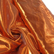 Rust Nylon Metallic Tissue Lame Fabric - Rust Metallic, 60" Width
