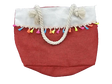 Beach Bag Fabric - Rust Red/White (1 Bag)