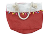 Beach Bag Fabric - Rust Red/White (1 Bag)