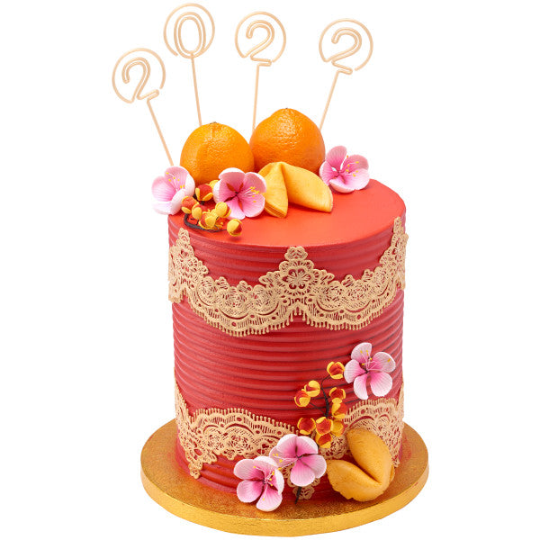 Cherry Blossoms 4 per order - Gum Paste Flowers cake topper