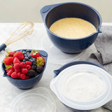 Wilton Navy Blue Covered Bowl Set, 6-Piece