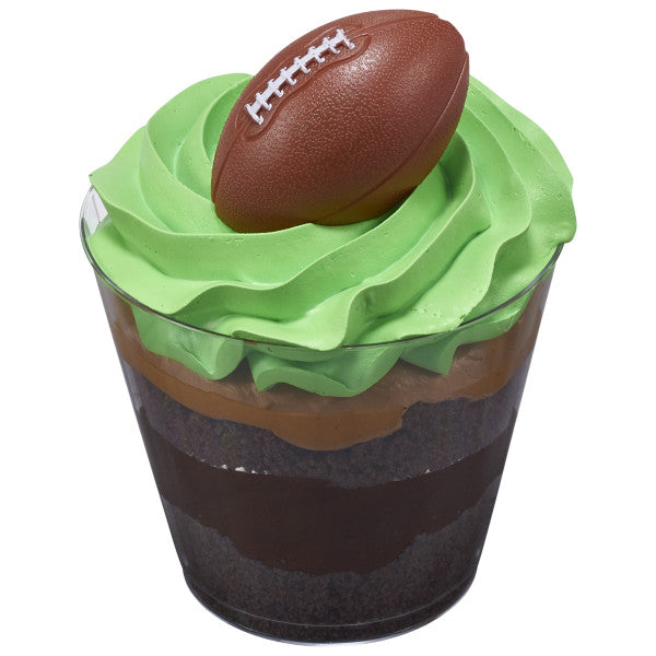 3D Football Rings, Cupcake Decorations, Food Safe Cake Toppers – 144 Pack